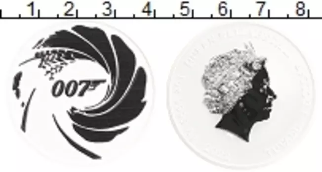 Монета доллар Тувалу 2022 года Серебро Елизавета II