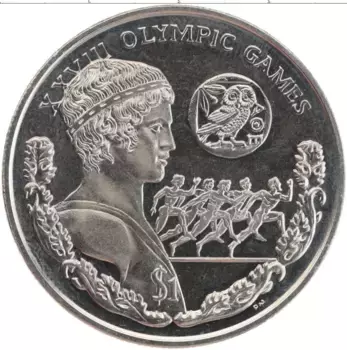 Монета доллар Виргинских островов 2004 года Медно-никель Елизавета II