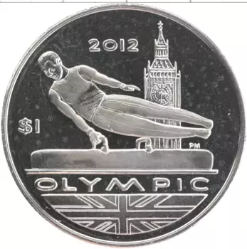 Монета доллар Виргинских островов 2012 года Медно-никель Олимпийские игры