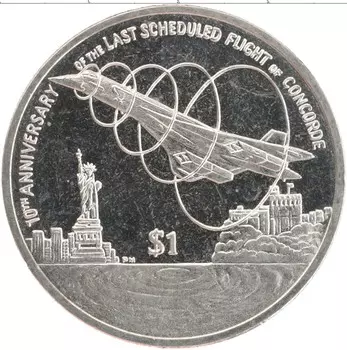 Монета доллар Виргинских островов 2013 года Медно-никель Елизавета II