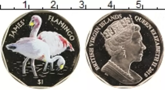 Монета доллар Виргинских островов 2019 года Медно-никель Елизавета II