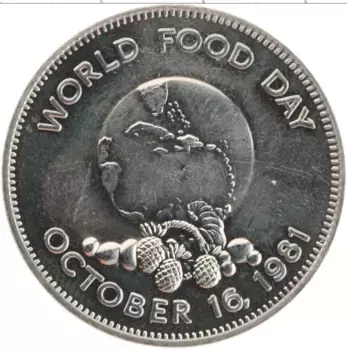 Монета доллар Ямайки 1981 года Медно-никель ФАО