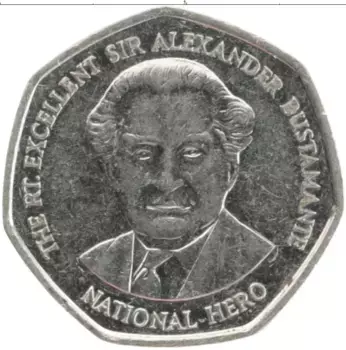 Монета доллар Ямайки 1999 года Медно-никель Александр Бустаманте