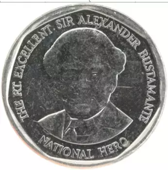 Монета доллар Ямайки 2008 года Медно-никель Александр Бустаманте