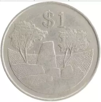 Монета доллар Зимбабве 1980 года Медно-никель