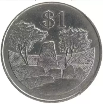 Монета доллар Зимбабве 1980 года Медно-никель