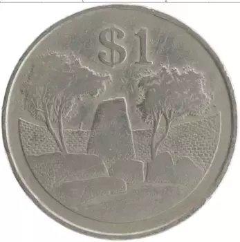 Монета доллар Зимбабве 1980 года Медно-никель