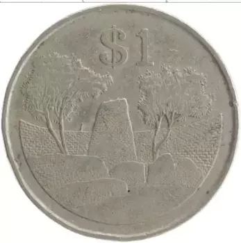Монета доллар Зимбабве 1993 года Медно-никель