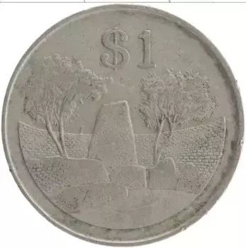 Монета доллар Зимбабве 1997 года Медно-никель