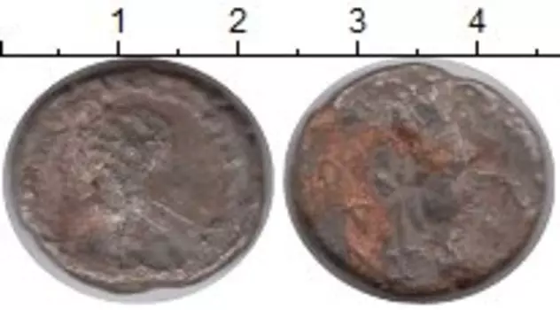 Монета драхма Александрии Серебро