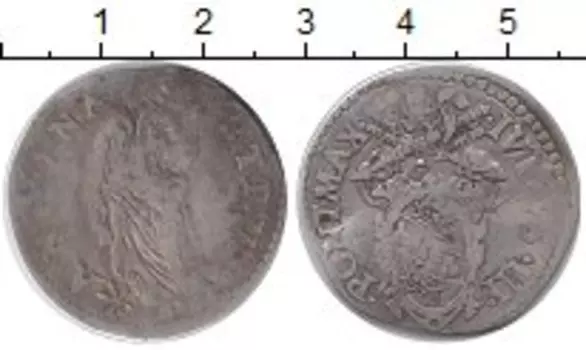 Монета джулио Ватикана Серебро Павел III (1555-1559)