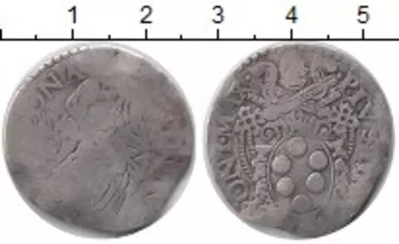 Монета джулио Ватикана Серебро Павел III (1555-1559)