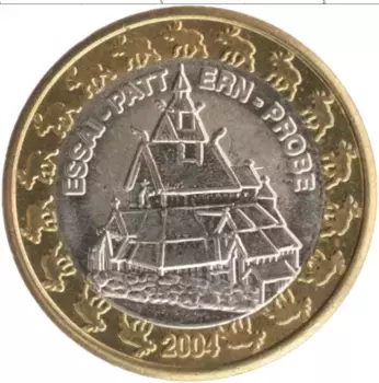 Монета евро Европы 2004 года Биметалл Проба