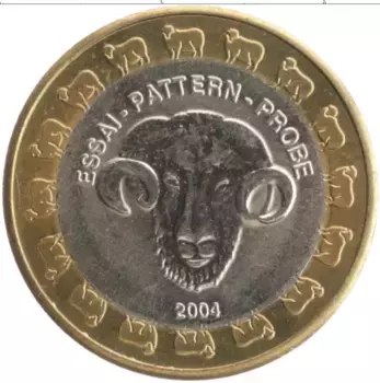 Монета евро Европы 2004 года Биметалл Проба