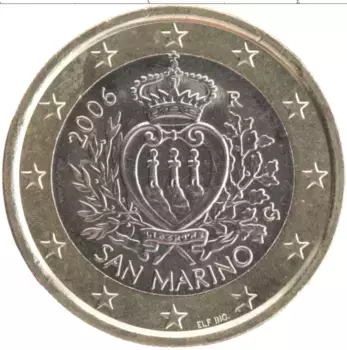 Монета евро Сан-Марино 2006 года Биметалл