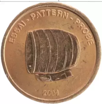 Монета евроцент Европы 2004 года Медь Проба