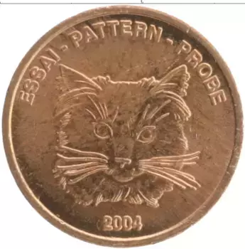 Монета евроцент Европы 2004 года Медь Проба