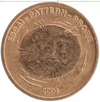 Монета евроцент Европы 2004 года Медь Проба