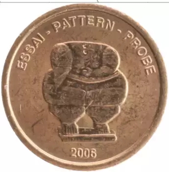 Монета евроцент Европы 2006 года Медь Проба