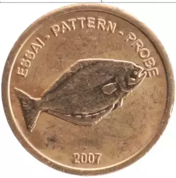 Монета евроцент Европы 2007 года Медь Проба