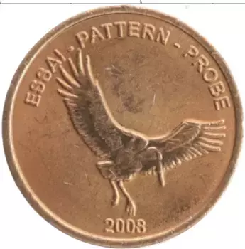 Монета евроцент Европы 2008 года Медь Проба