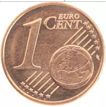 Монета евроцент Латвии 2014 года Медь