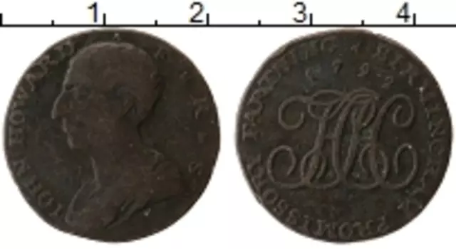 Монета фартинг Англии 1792 года Медь Токен