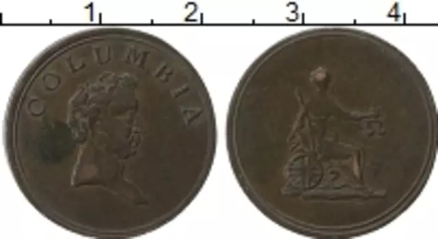 Монета фартинг Англии Медь Токен