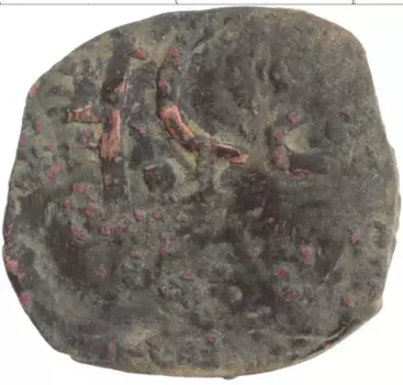 Монета фельс Медь 1409-1447 гг