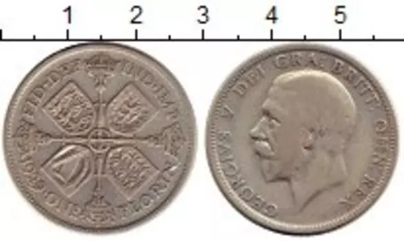 Монета флорин Англии 1929 года Серебро Георг V