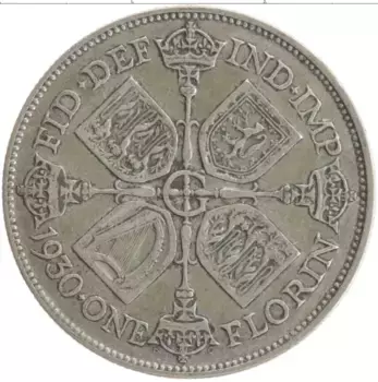 Монета флорин Англии 1930 года Серебро Георг V
