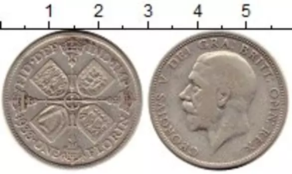 Монета флорин Англии 1933 года Серебро Георг V
