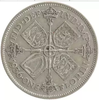 Монета флорин Англии 1936 года Серебро Георг V