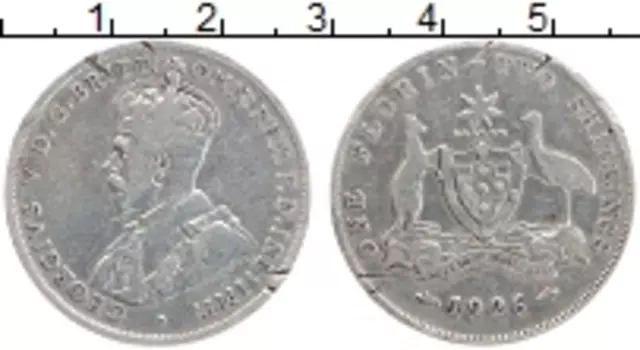 Монета флорин Австралии 1926 года Серебро Георг V