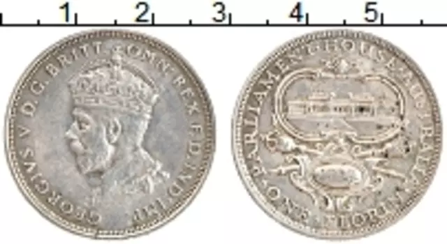 Монета флорин Австралии 1927 года Серебро Георг V