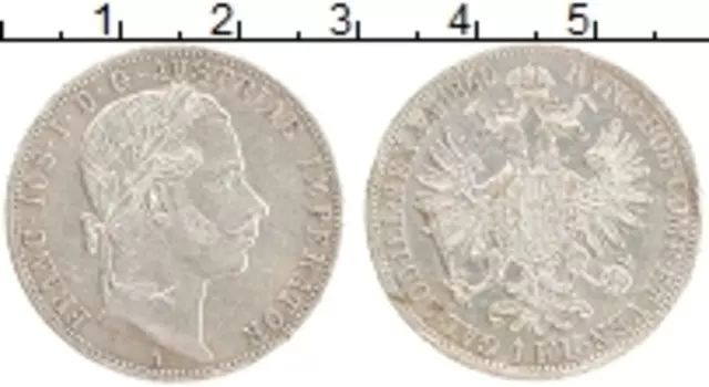 Монета флорин Австрии 1860 года Серебро Франц Иосиф I