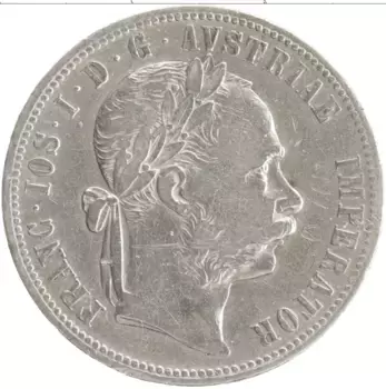 Монета флорин Австрии 1879 года Серебро Франс Иосиф I