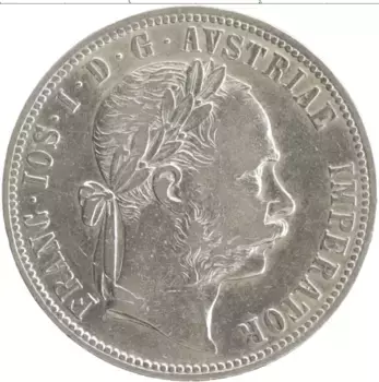 Монета флорин Австрии 1884 года Серебро Франс Иосиф I