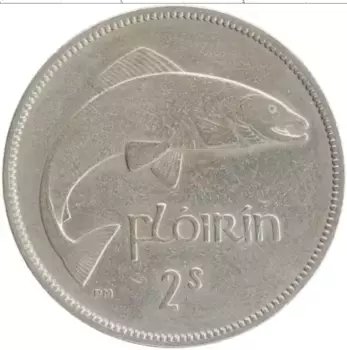 Монета флорин Ирландии 1955 года Медно-никель
