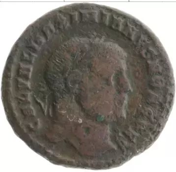 Монета фоллис Древнего Рима Бронза Галерий 305-311 гг