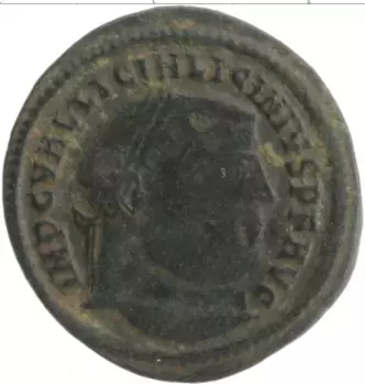 Монета фоллис Древнего Рима Бронза Лициний I 307-323 гг