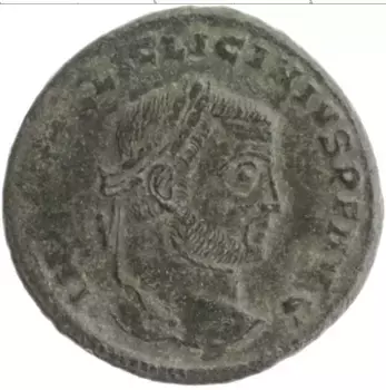 Монета фоллис Древнего Рима Бронза Лициний I 307-323 гг