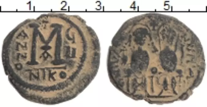 Монета фоллис Византии Медь Анонимный 10-11 век Фока