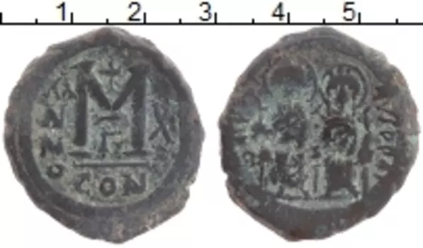 Монета фоллис Византии Медь Анонимный 10-11 век Фока
