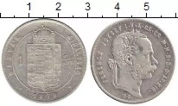 Монета форинт Венгрии 1879 года Серебро Франс Иосиф I