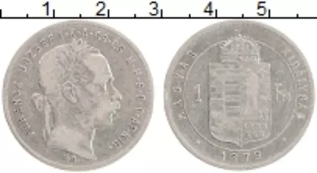 Монета форинт Венгрии 1879 года Серебро Франс Иосиф I