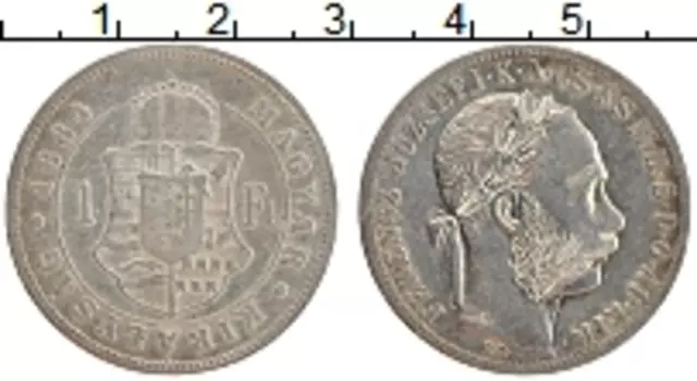 Монета форинт Венгрии 1884 года Серебро Франс Иосиф I