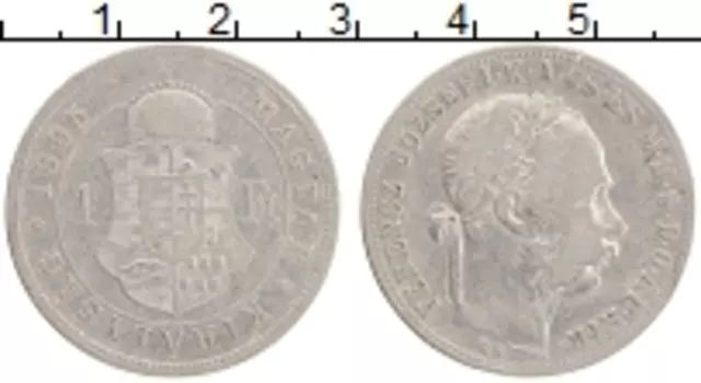Монета форинт Венгрии 1885 года Серебро Франс Иосиф I