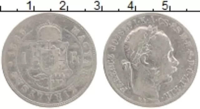 Монета форинт Венгрии 1886 года Серебро Франс Иосиф I