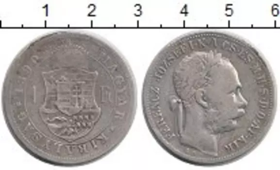 Монета форинт Венгрии 1890 года Серебро Франц Иосиф I